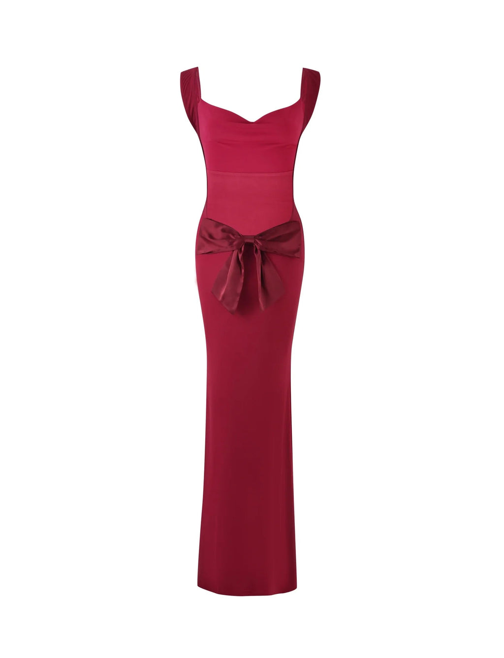 Sasha Satin Bow Maxi Dress