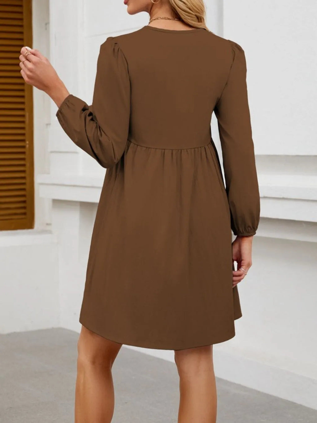 Mini Dress Boho Tie Front Babydoll Ruched Cocktail