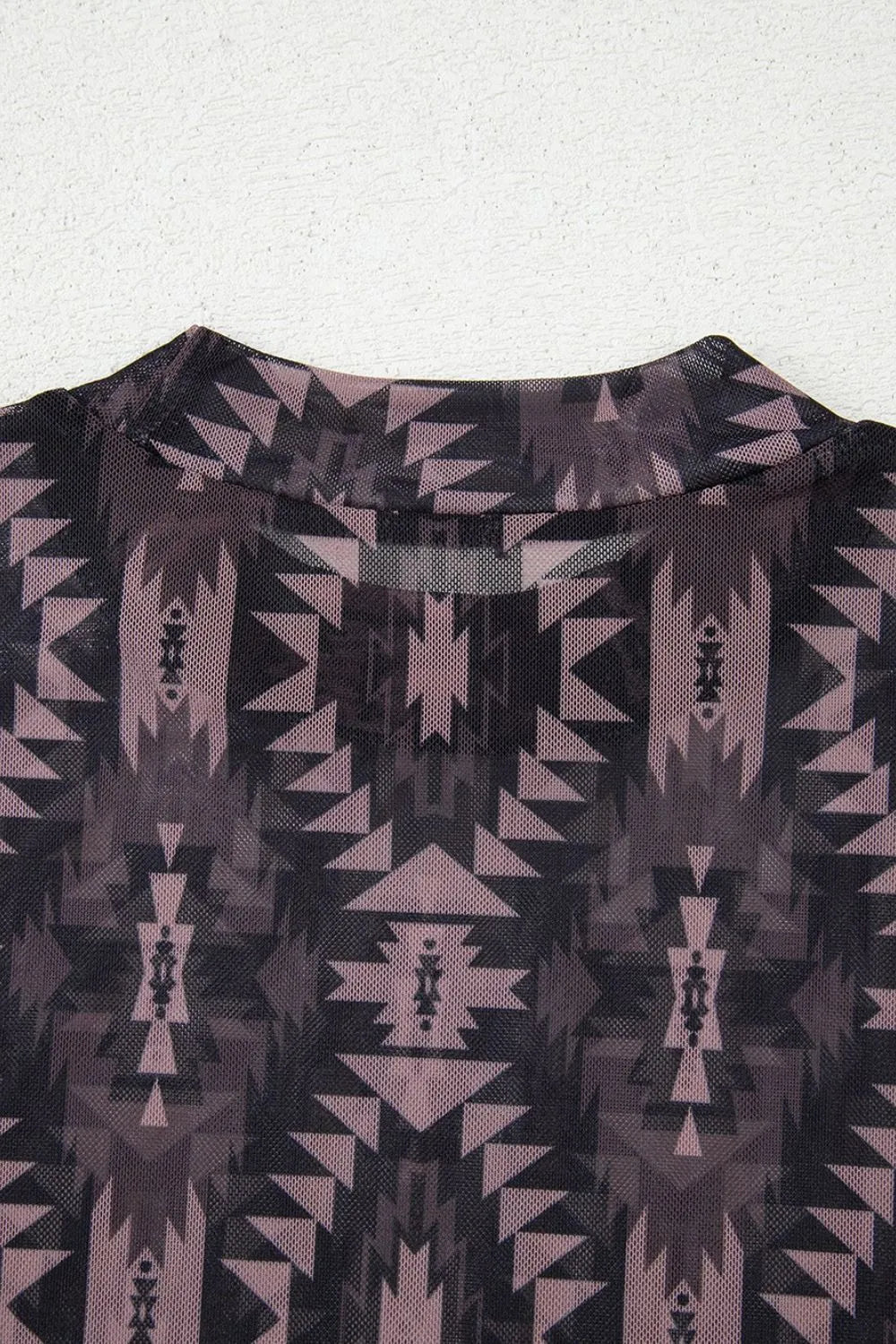 T-Shirt Geometric Print Mock Neck Casual Comfy Boho