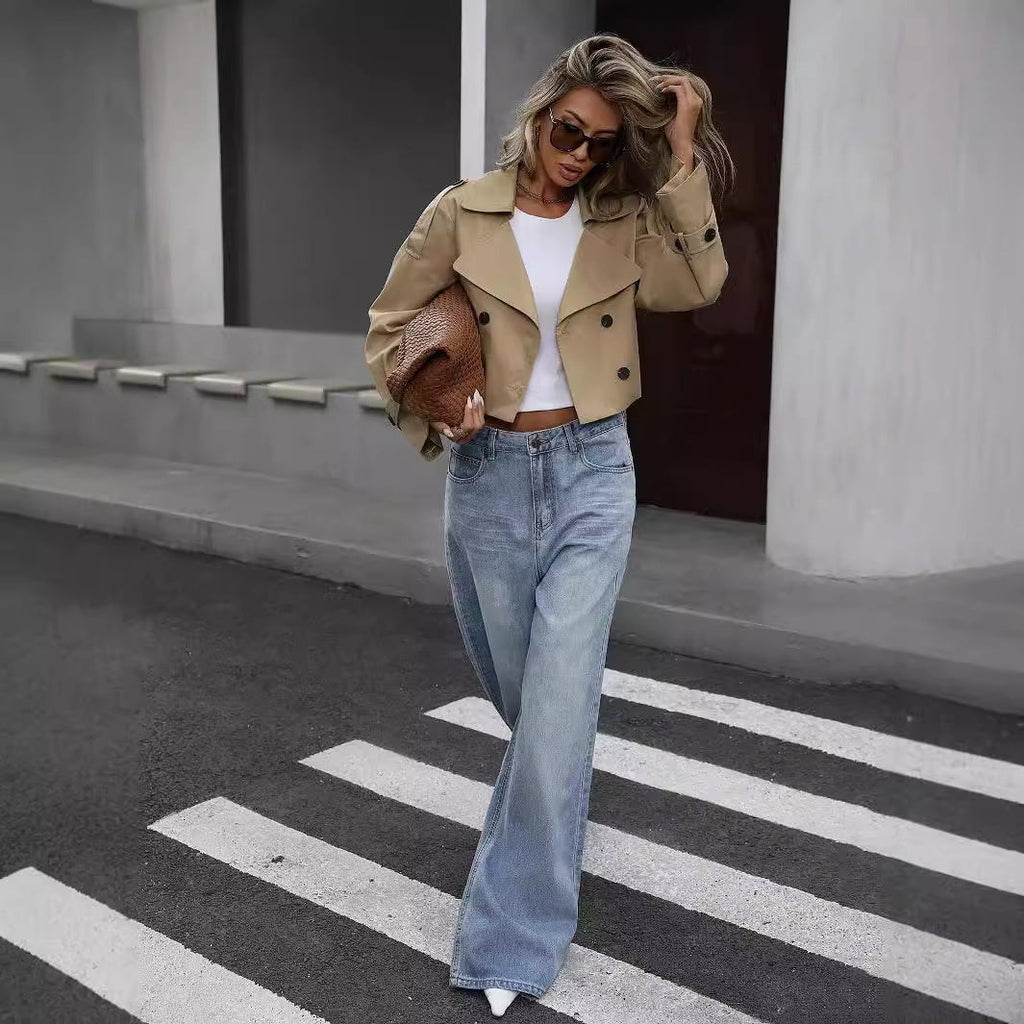 Eline - Elegant Short Trench Coat