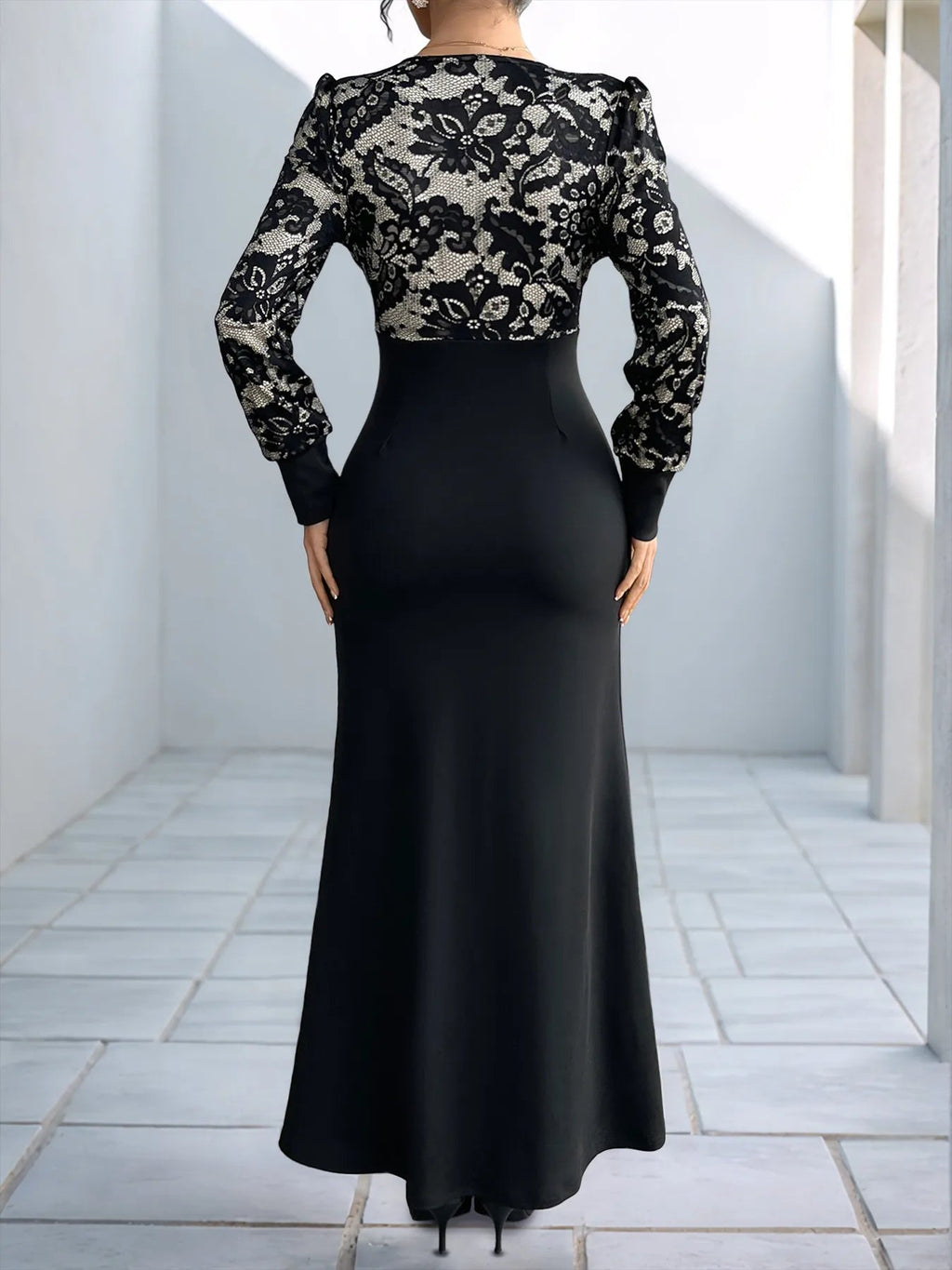 Maxi Dress Summer Elegant Formal Party V-Neck Long Sleeve