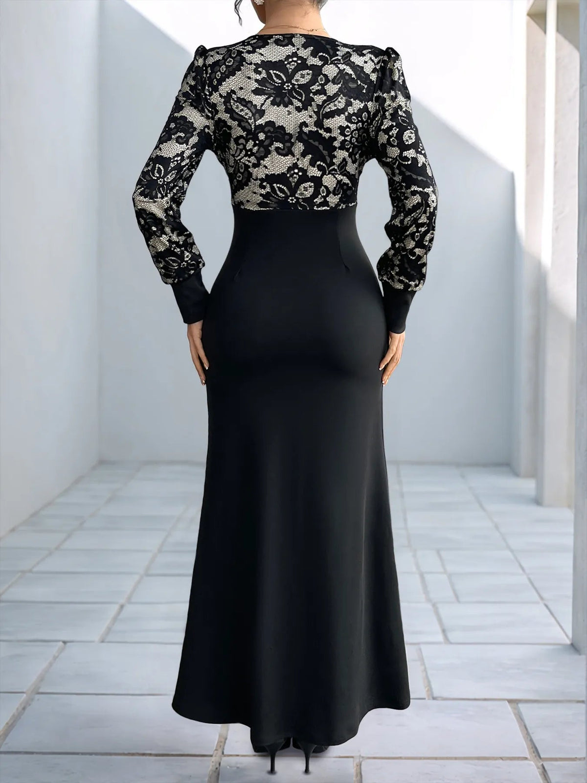 Maxi Dress Summer Elegant Formal Party V-Neck Long Sleeve