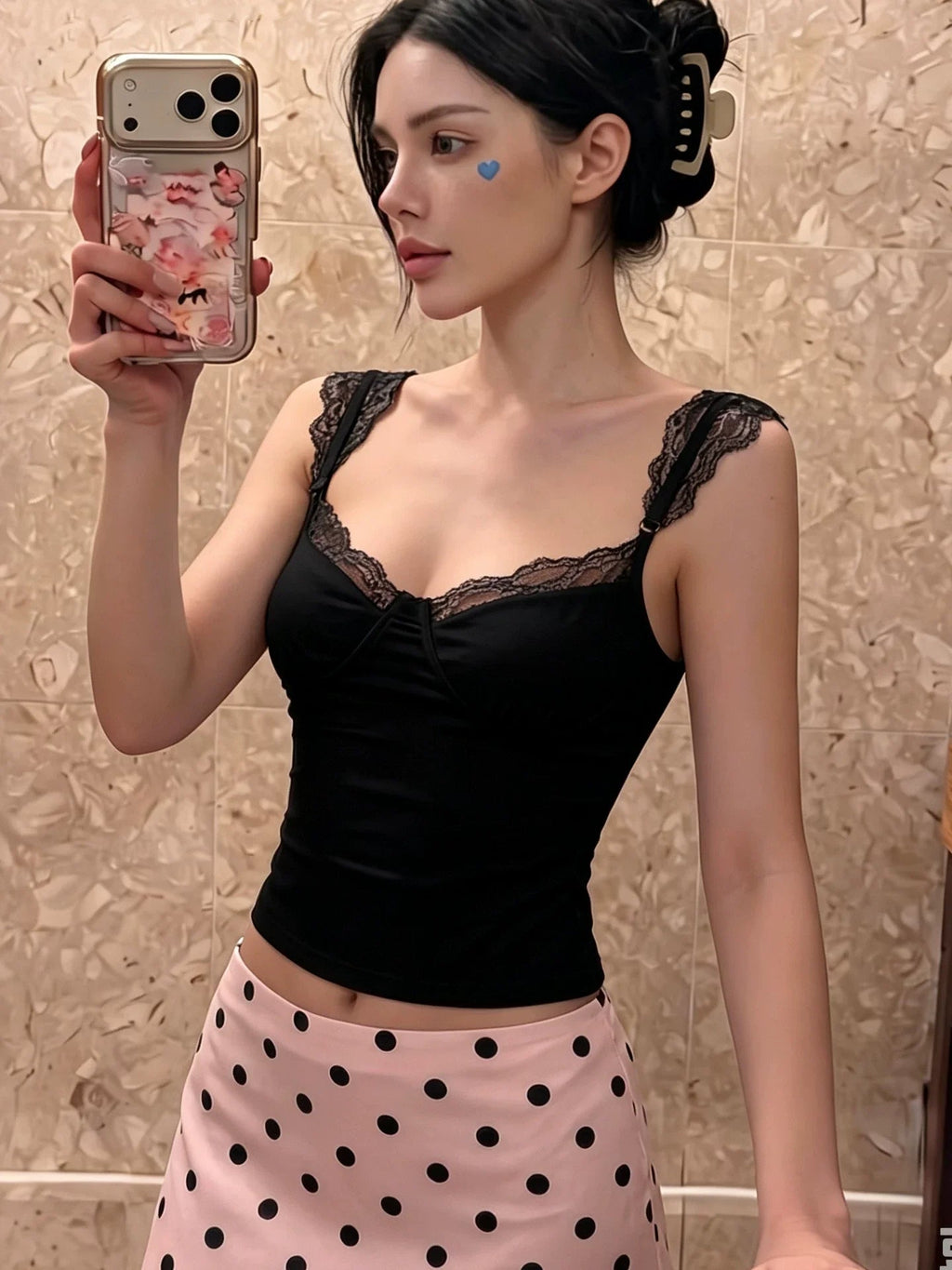 Leia Lace Trim Corset Camisole