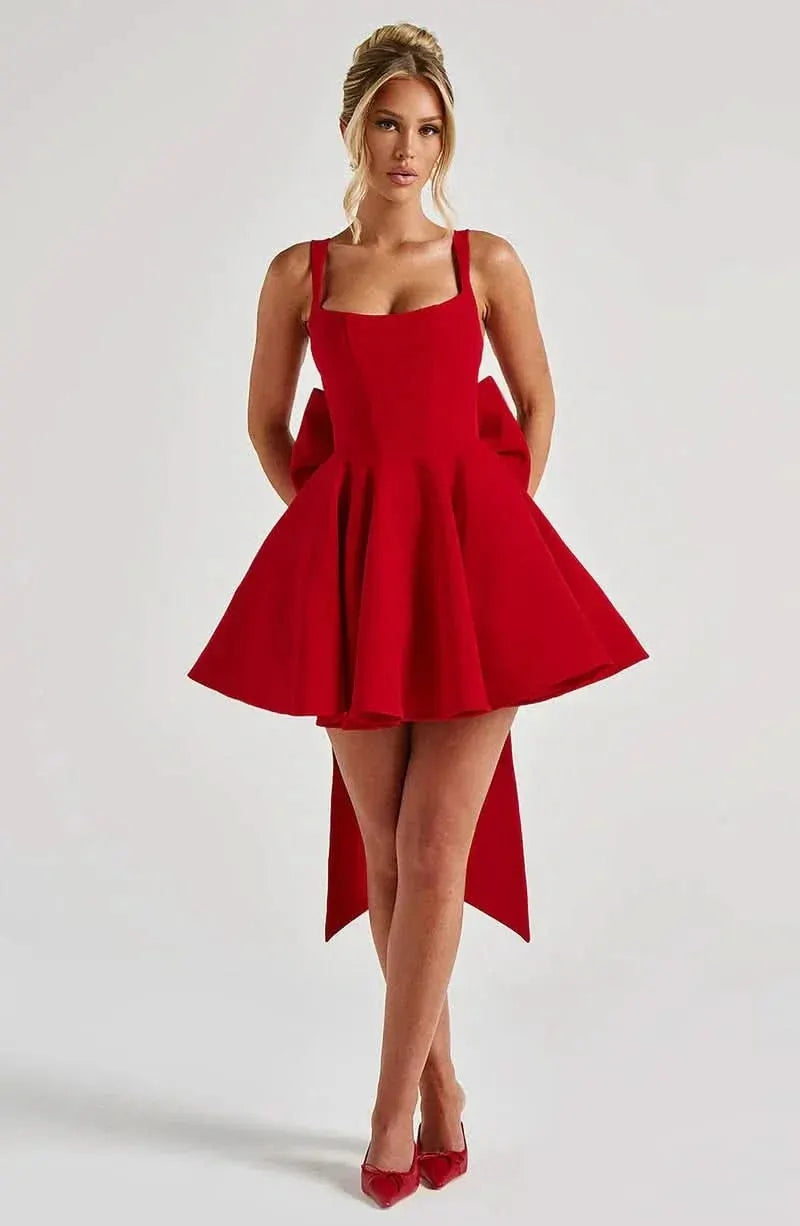 Estelle Bow Mini Dress