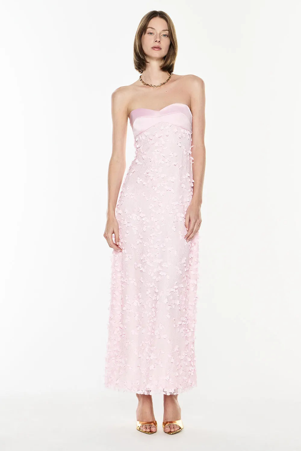 Marisol Satin Sweetheart Maxi Dress