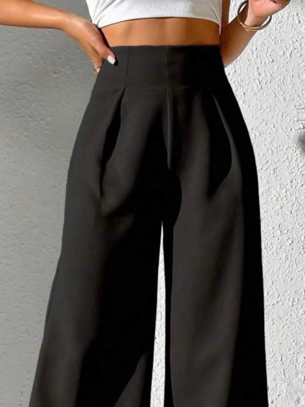 Chic High Waist Wide Leg Pants