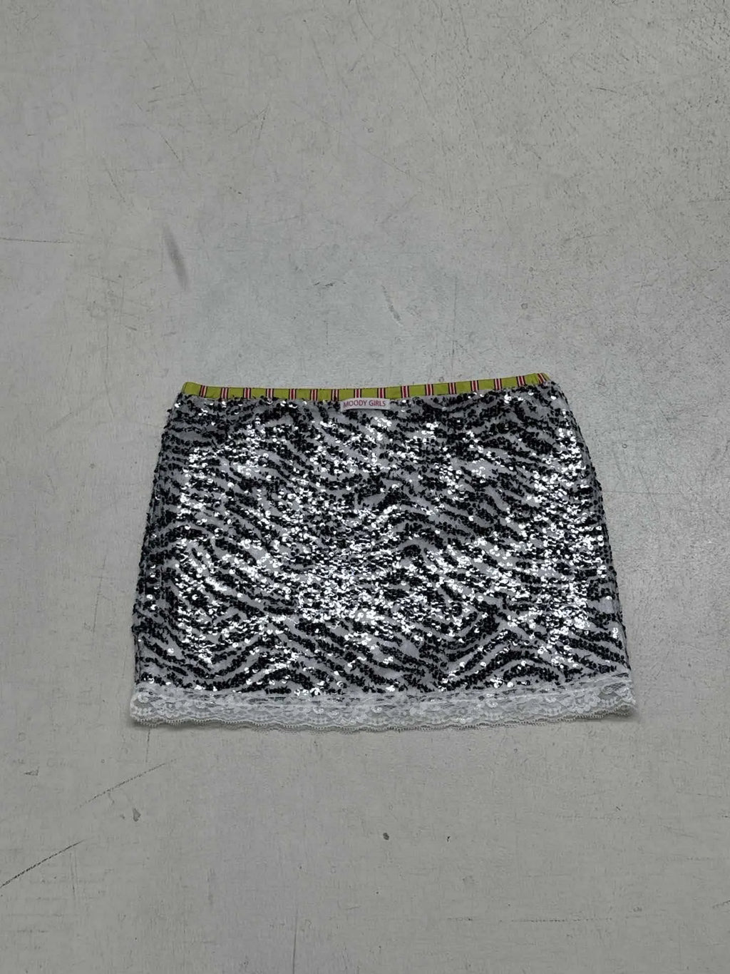 Zaylie Sequin Zebra Mini Skirt