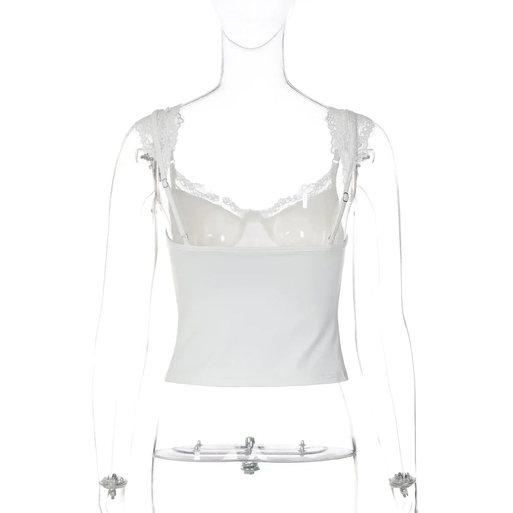 Leia Lace Trim Corset Camisole