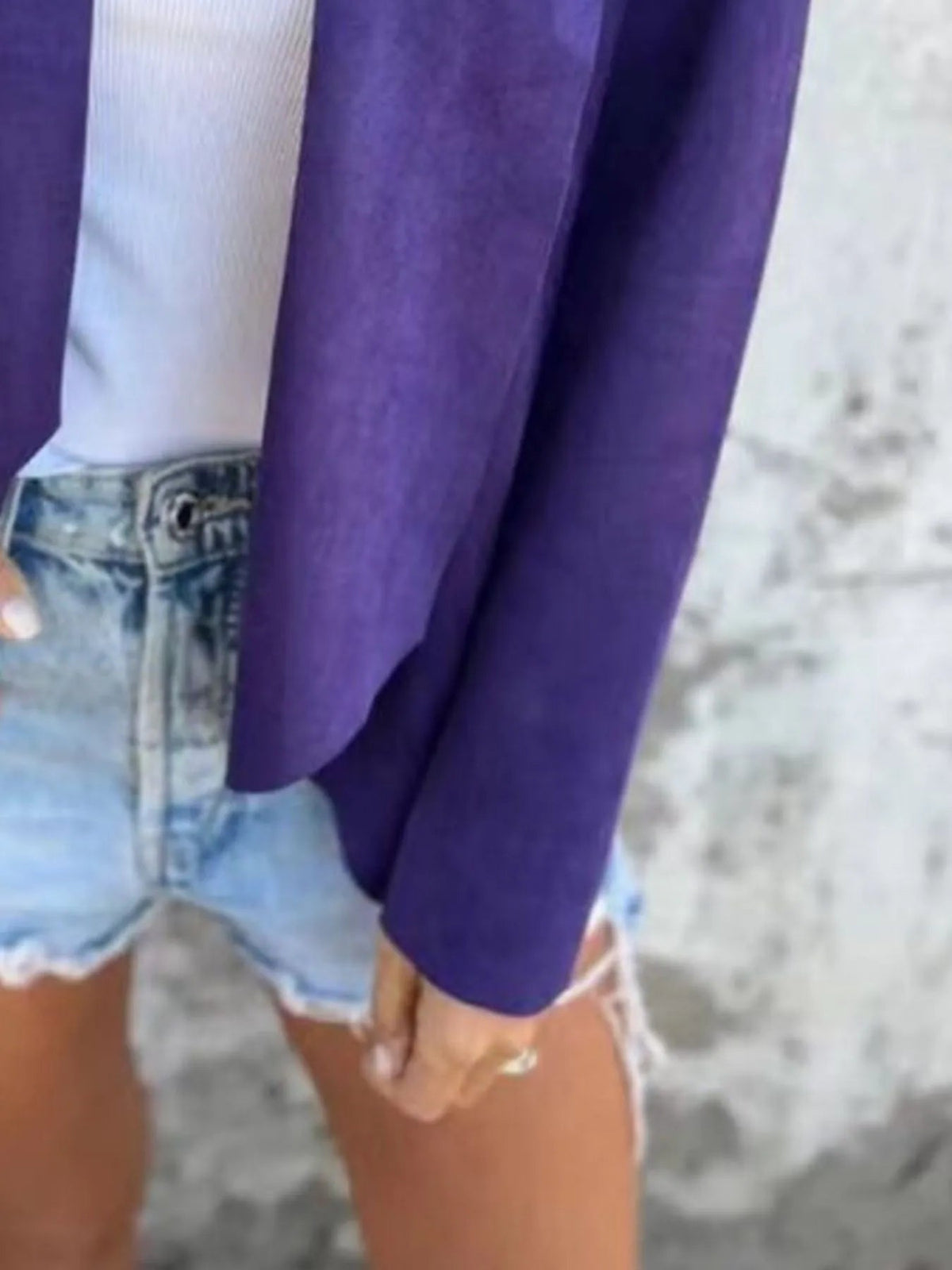 Plus Size Open Front Casual Cardigan
