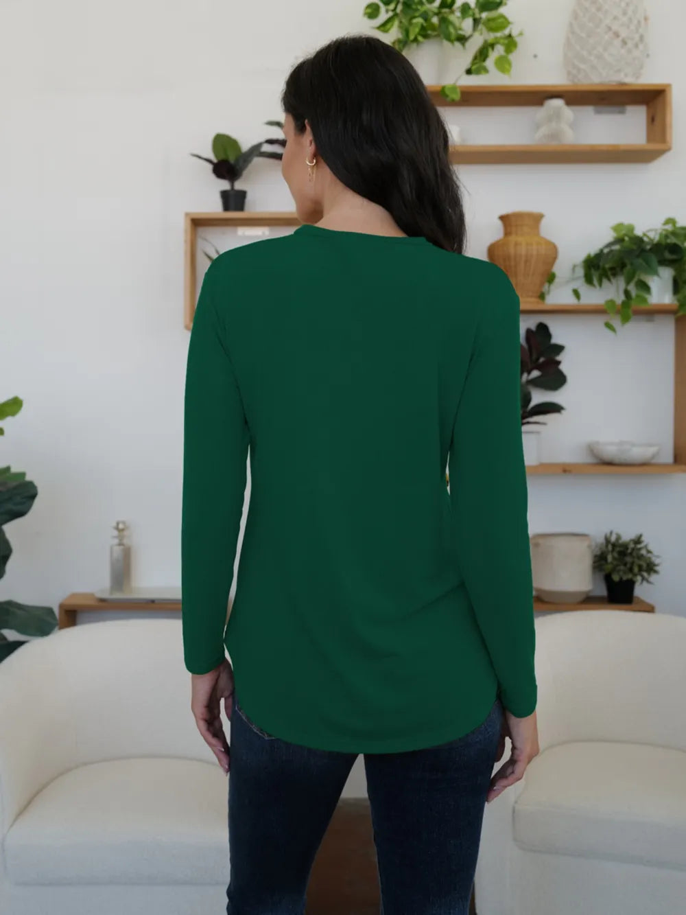 Tunic T-Shirt Top Stretch Everyday Casual Comfort Chic