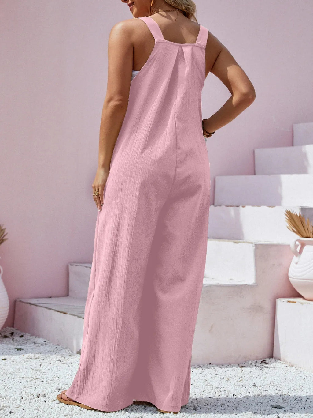 Overalls Boho Wide Leg Jumpsuit Flattering Vacation