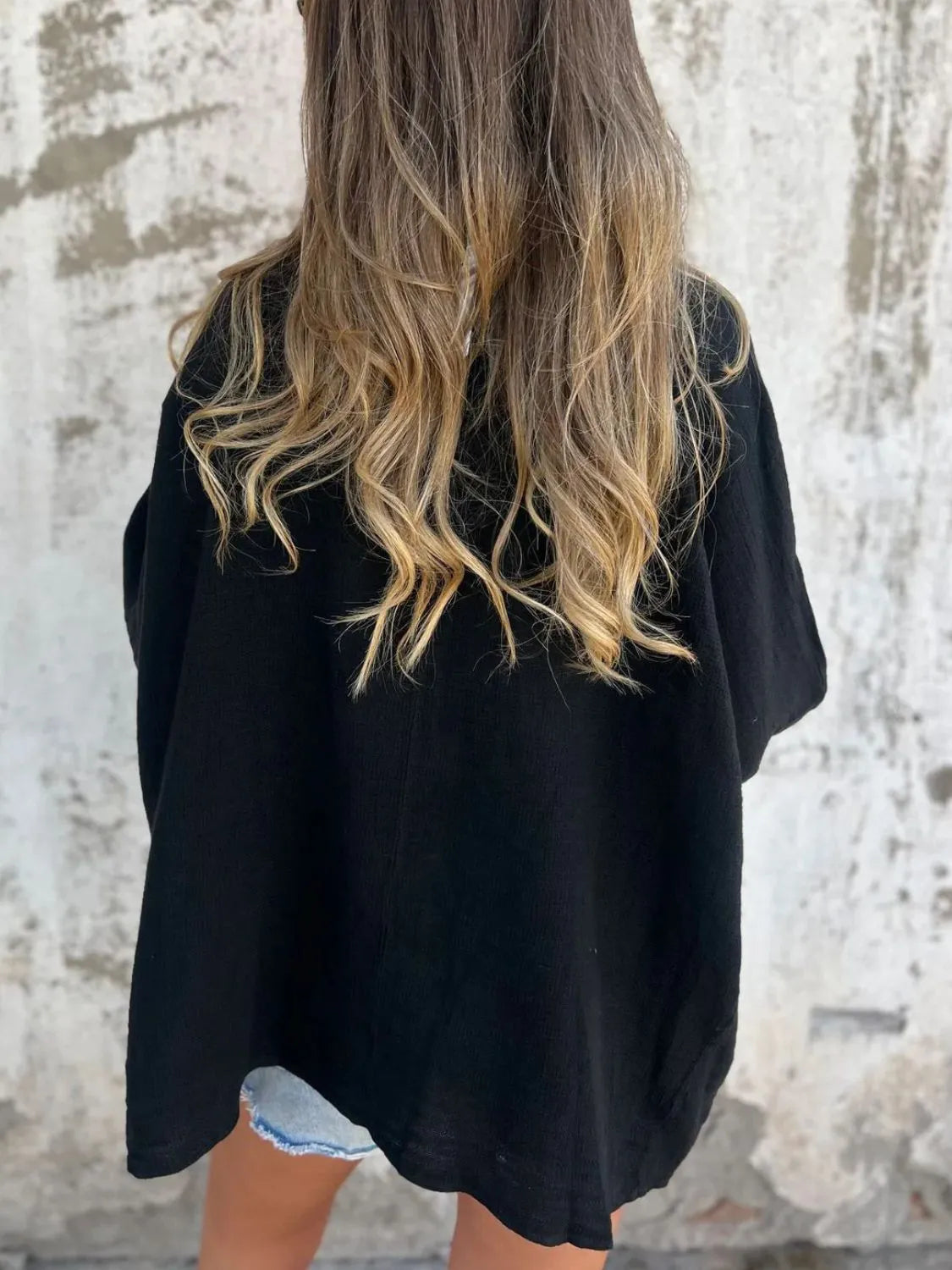 Kimono Blouse Top Transitional Layering Oversized Boho