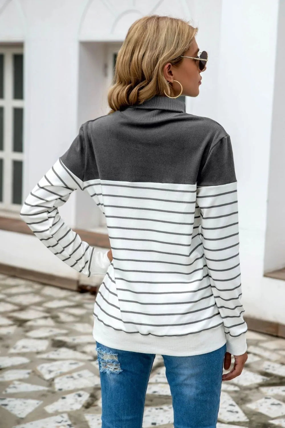 Sweater Striped Confetti Knit Chunky Cozy Winter Fashion