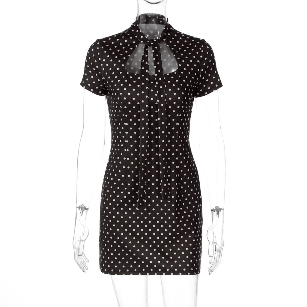 Kamari Polka Dot Cutout Mini Dress