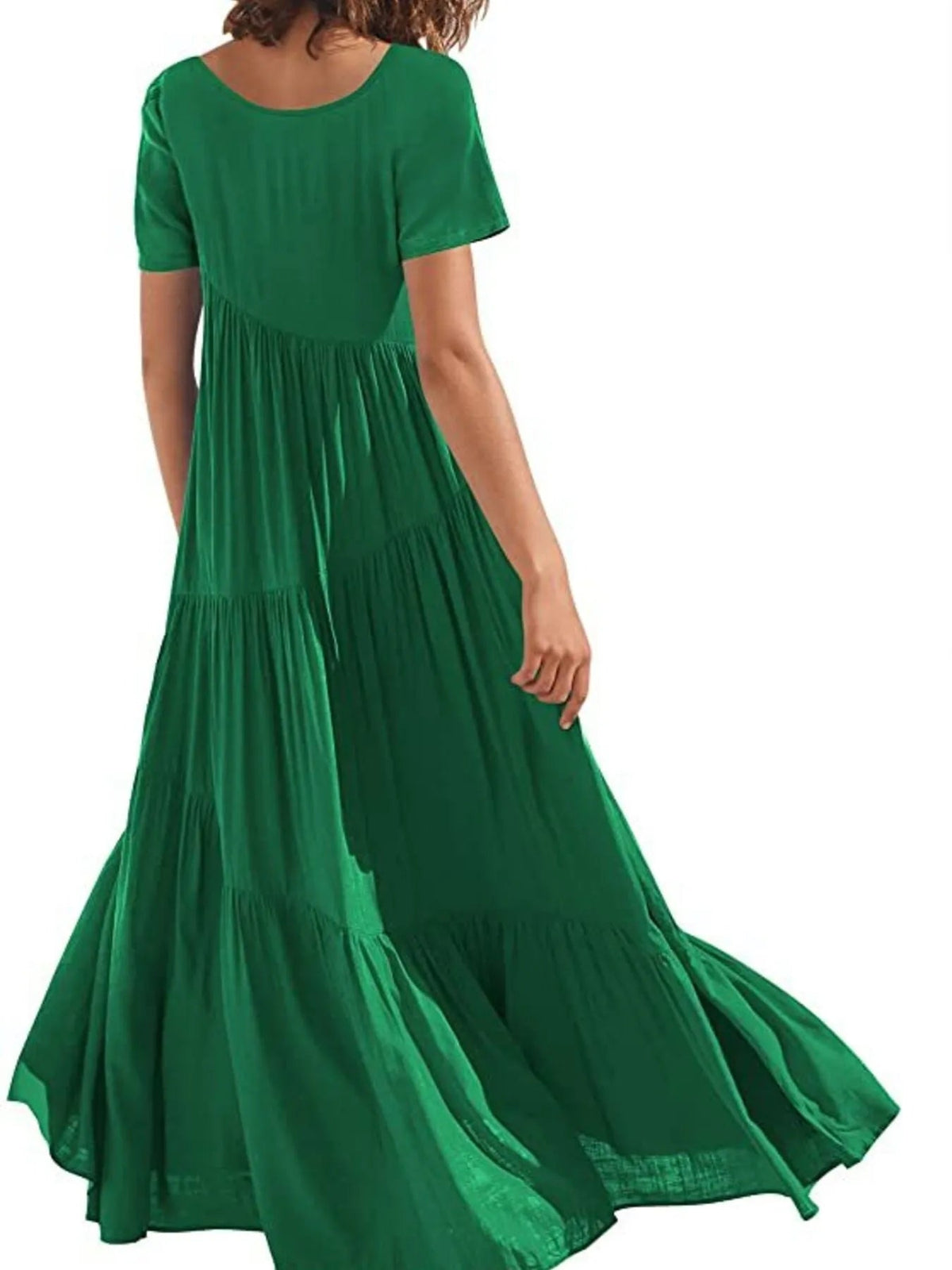 Maxi Dress Ruffle Everyday Comfortable Round Neck Vacation