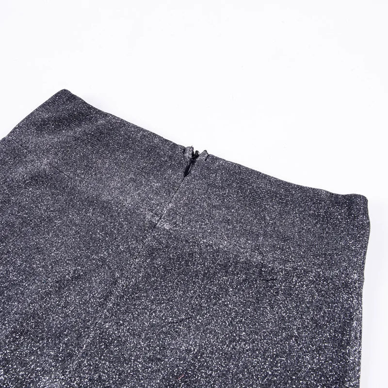 Elegant Glitter Party Pants for Women with Flared Legs
