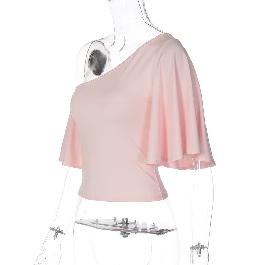 Amberley One Shoulder Flare Sleeve Top