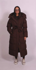 Carmen Long Belted Puffer Coat