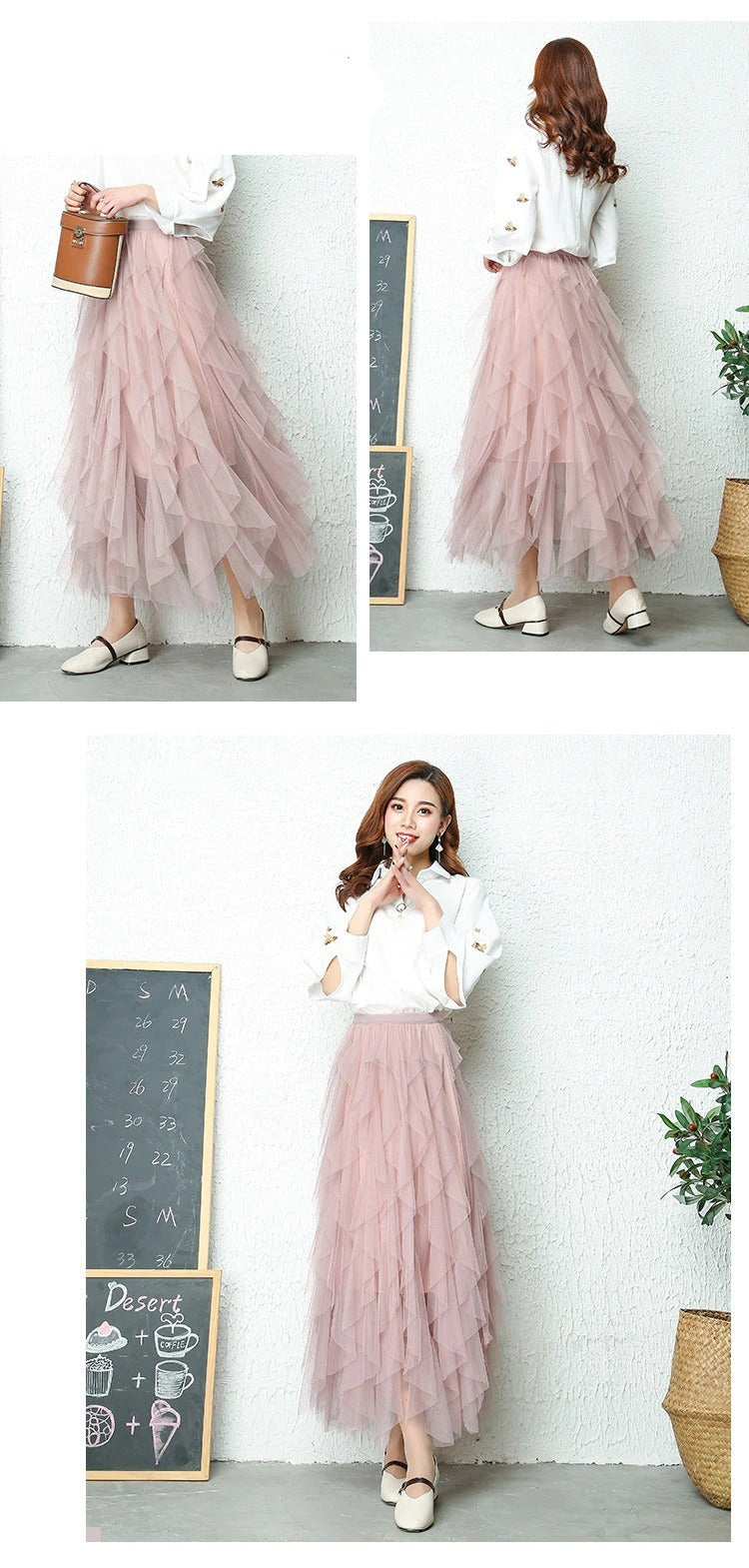 Romantic Maxi Skirt with Layered Tulle and Flowy Fit