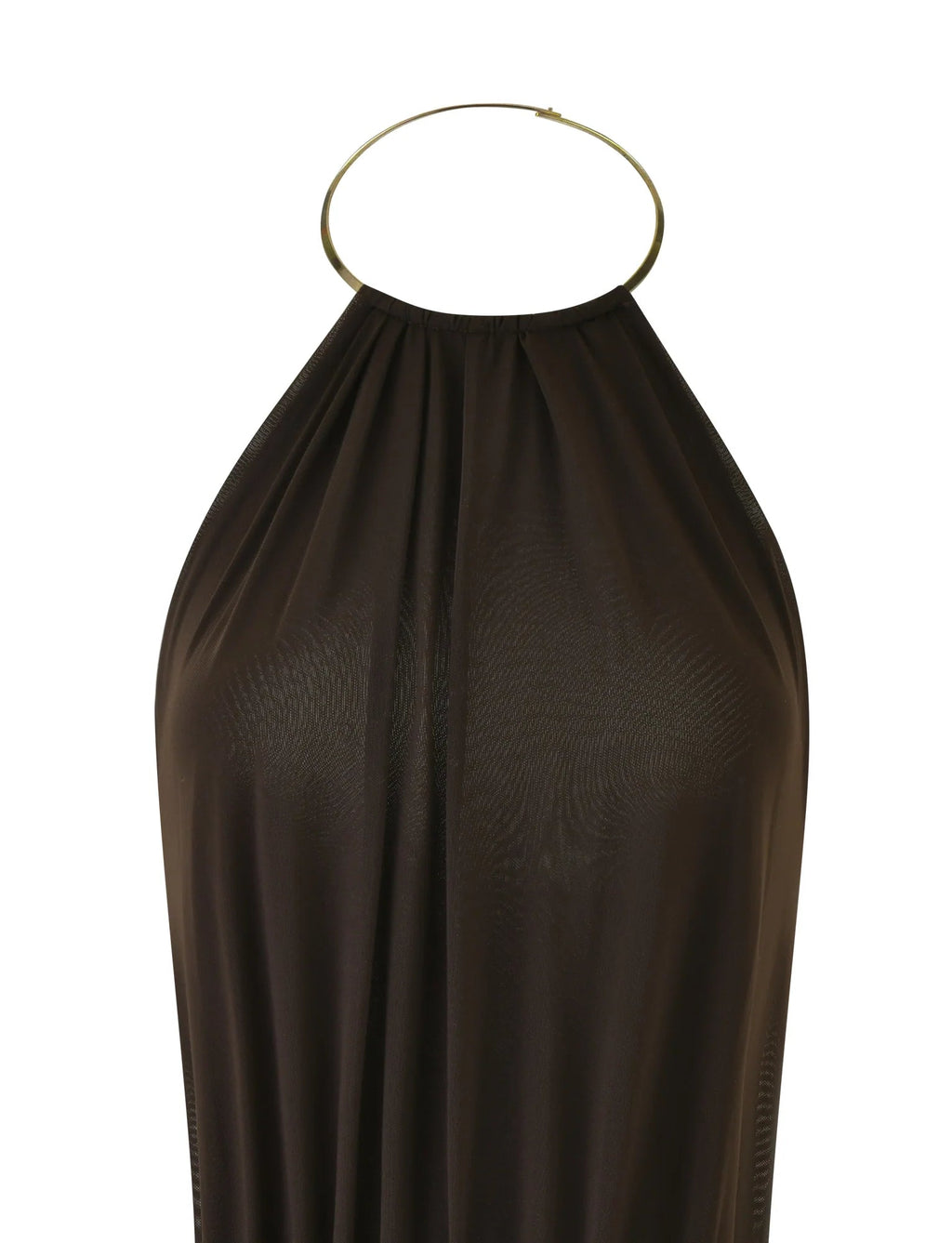 Emmalee Gold Detail Mini Dress - Brown