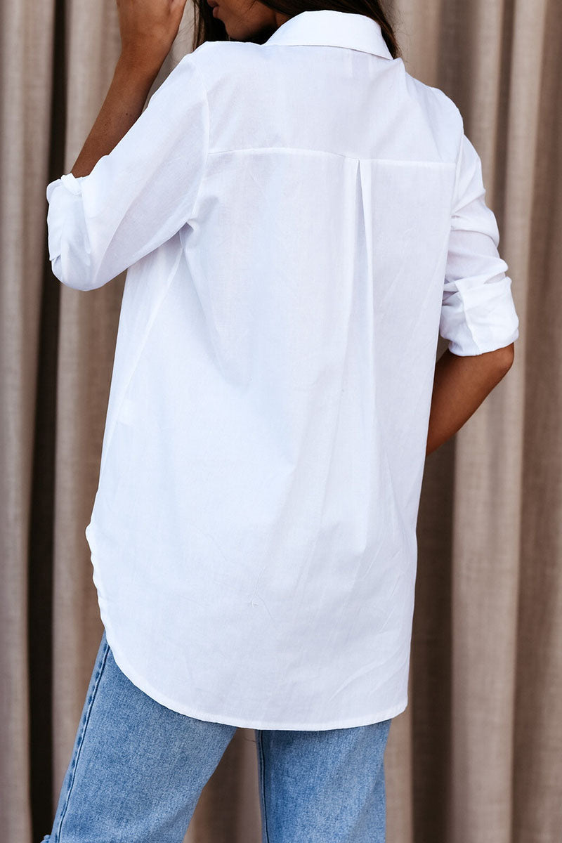 Breathable Oversized Blouse with Long Sleeves for Women