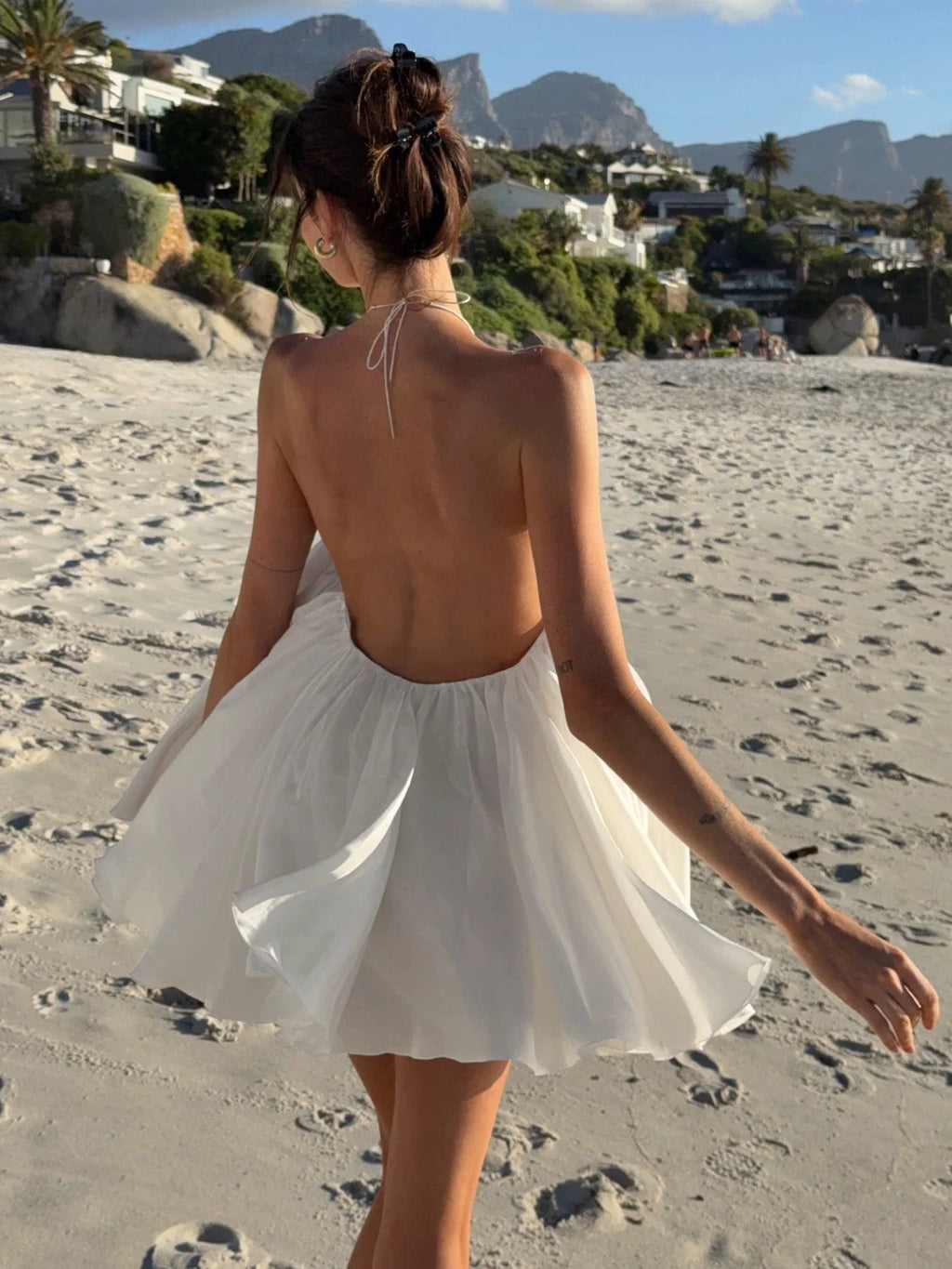 Colbie Halter Flower Mini Dress