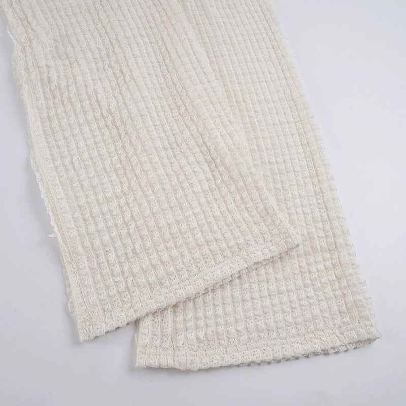 Yanelis Textured Wide Leg Pants