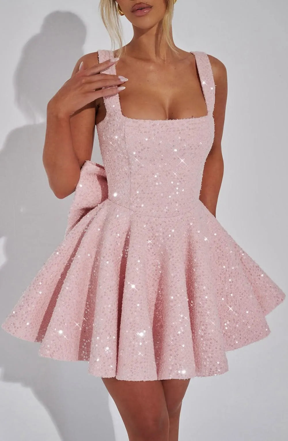Sandy Bow Mini Dress