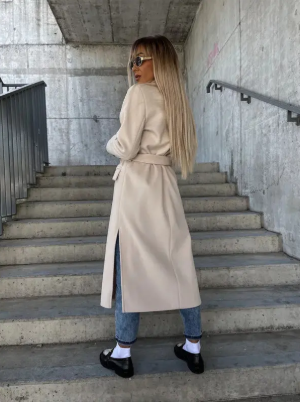 Warm Trench Coat with Belt for Women | Winter