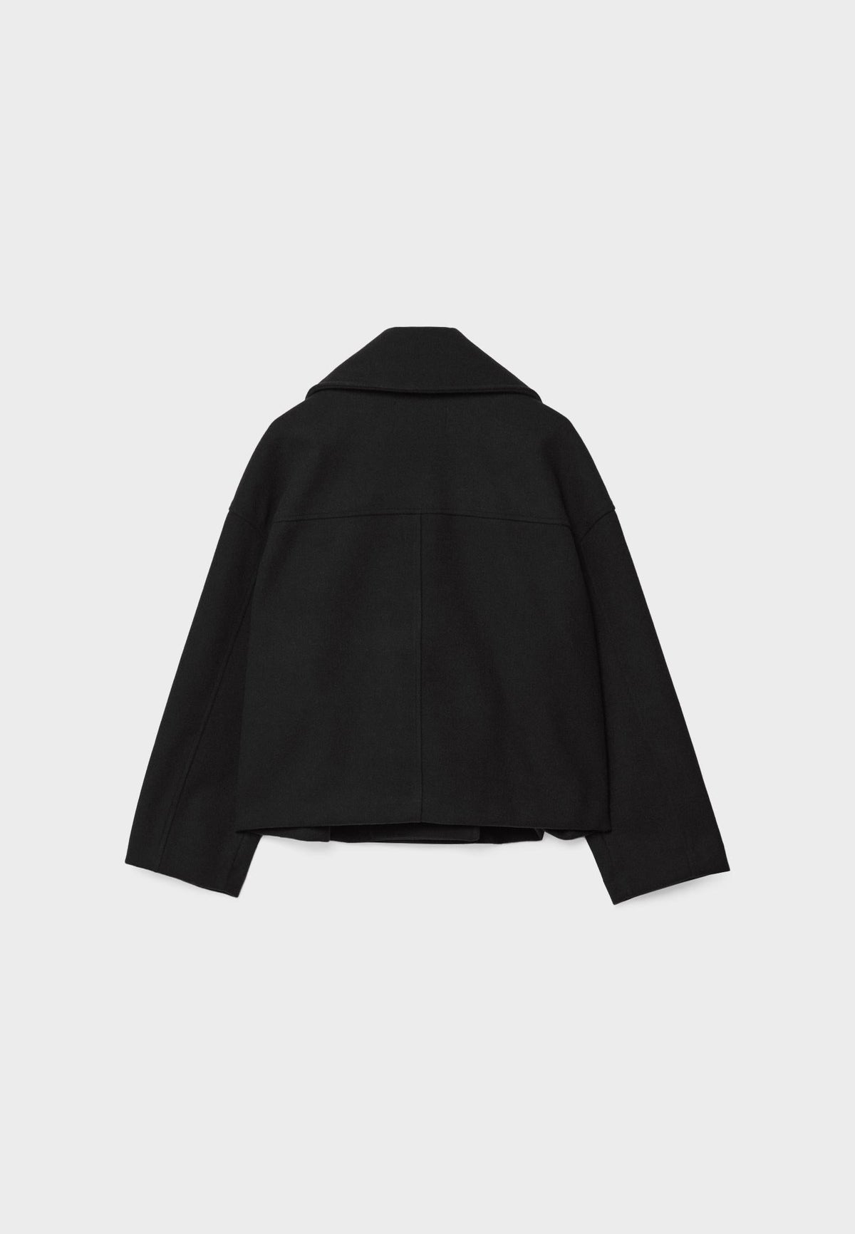 Jitske - Chic Short Peacoat with Double Button Closure