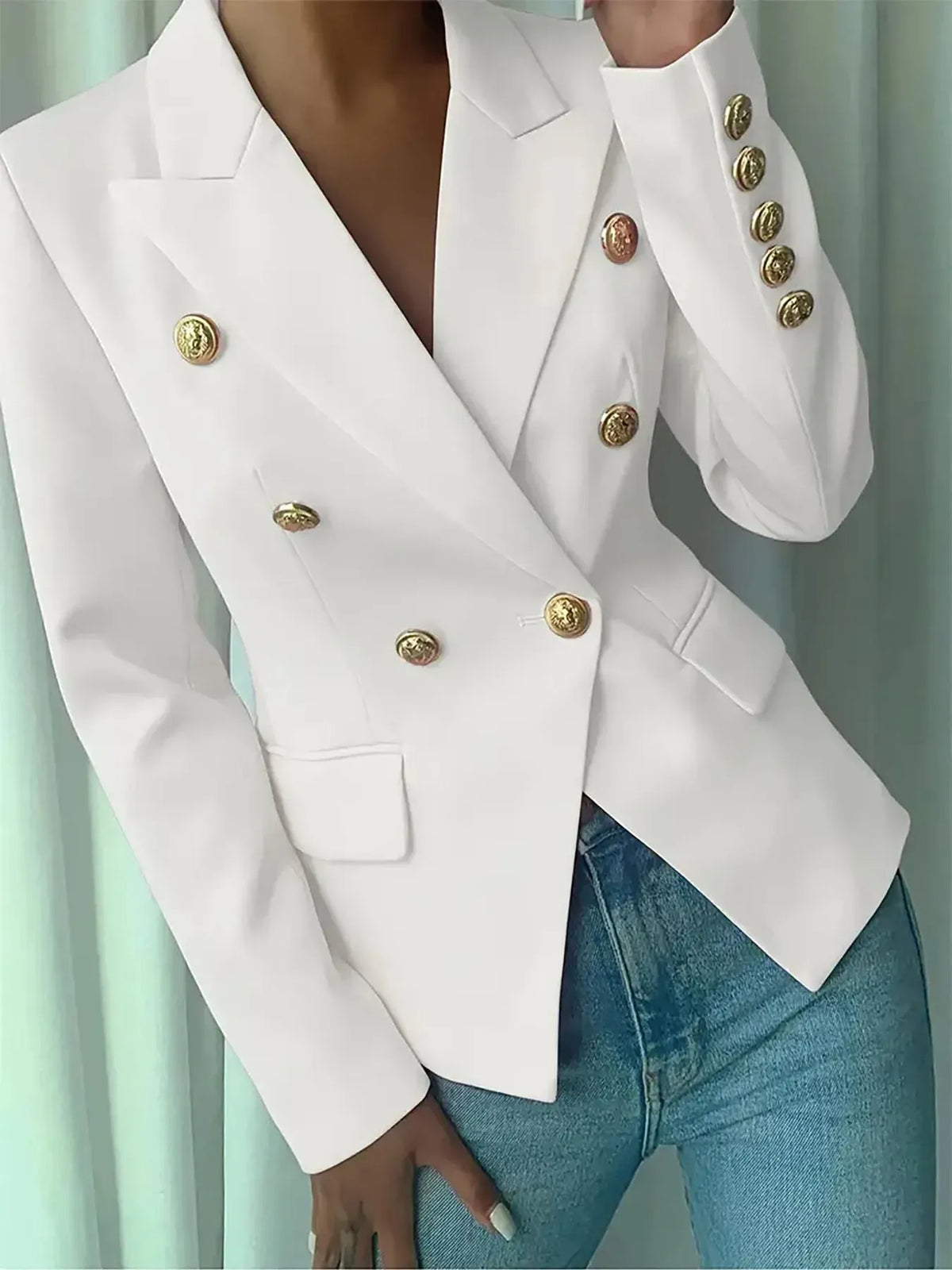 Blazer Lapel Collar Workwear Casual Chic Modern Trendy