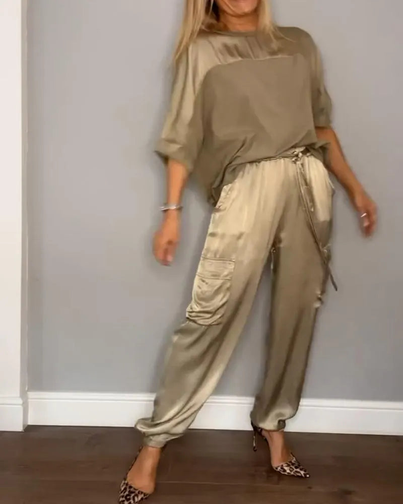 Belle - Satin women's co-ord set